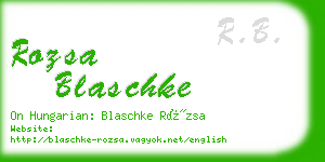 rozsa blaschke business card